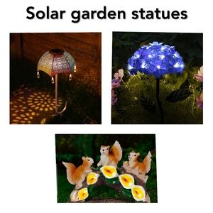 Solar garden statues